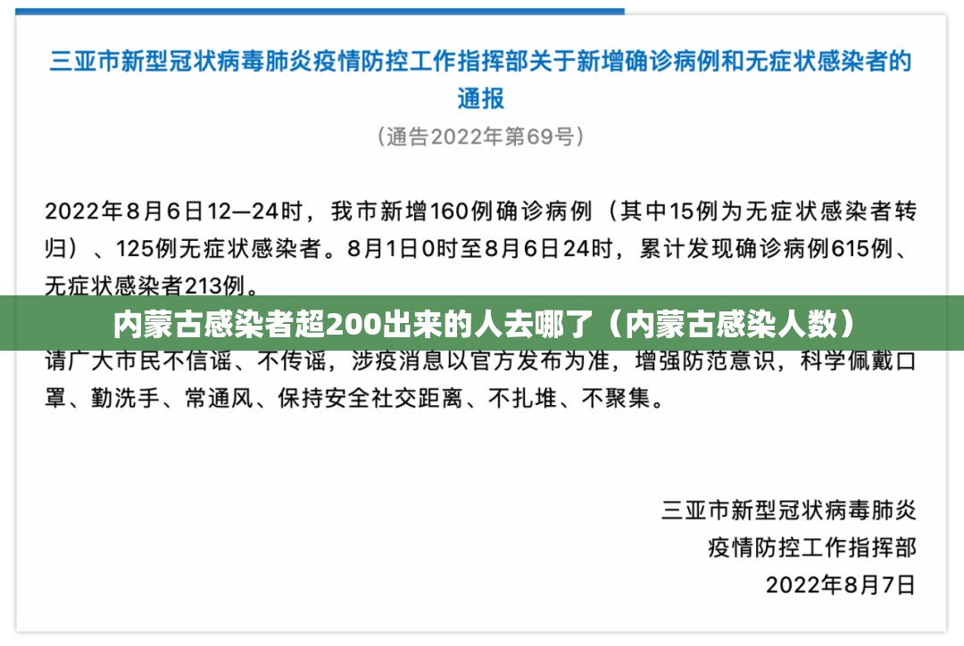 内蒙古感染者超200出来的人去哪了（内蒙古感染人数）
