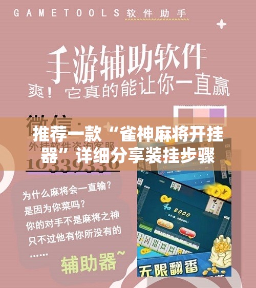 推荐一款“雀神麻将开挂器”详细分享装挂步骤