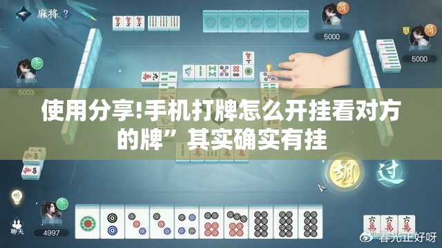 使用分享!手机打牌怎么开挂看对方的牌”其实确实有挂