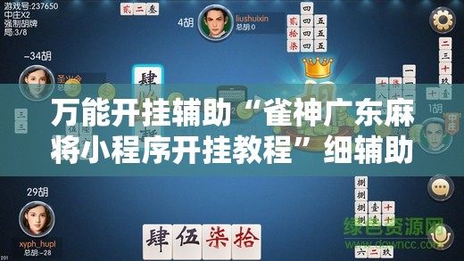万能开挂辅助“雀神广东麻将小程序开挂教程	”细辅助教程分享