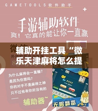 辅助开挂工具“微乐天津麻将怎么提高胜率	”2026开挂教程步骤