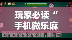 玩家必读“手机微乐麻将怎么看有挂”2026开挂教程步骤