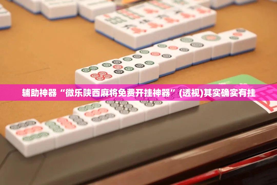 辅助神器“微乐陕西麻将免费开挂神器”(透视)其实确实有挂