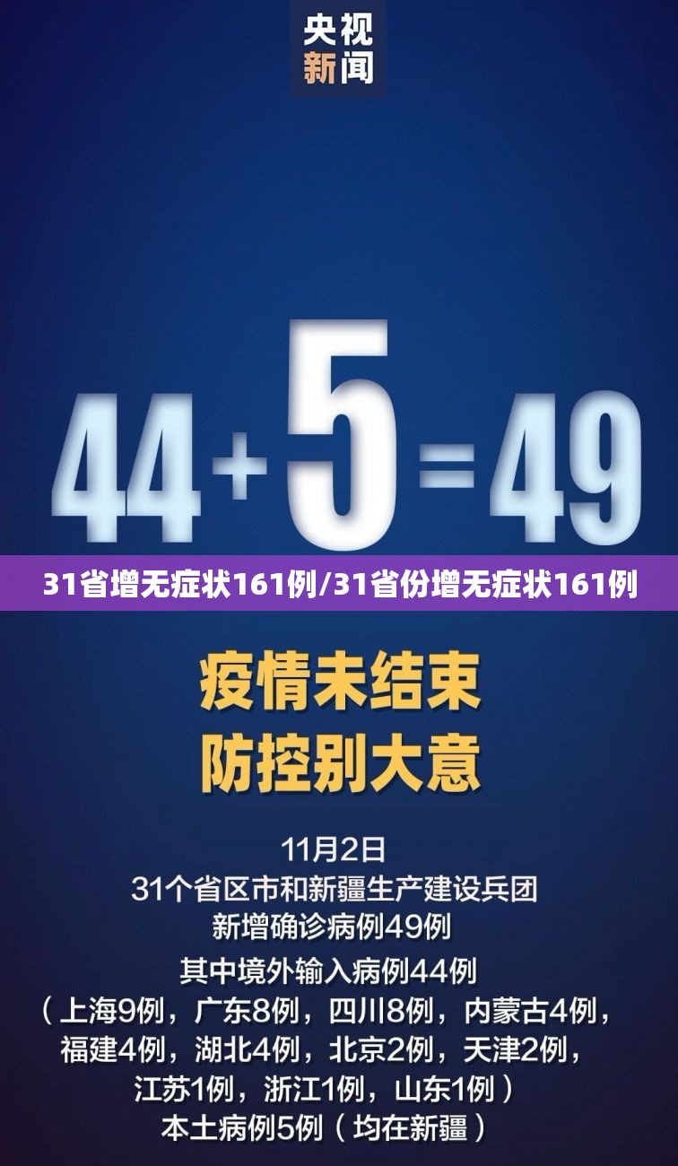31省增无症状161例/31省份增无症状161例 31省增无症状161例/31省份增无症状161例