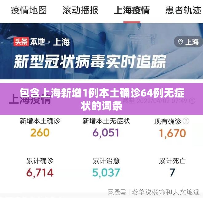 包含上海新增1例本土确诊64例无症状的词条