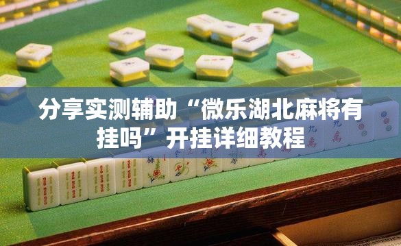 分享实测辅助“微乐湖北麻将有挂吗”开挂详细教程