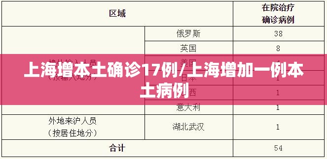 上海增本土确诊17例/上海增加一例本土病例