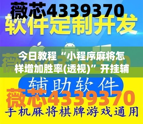 今日教程“小程序麻将怎样增加胜率(透视)”开挂辅助脚本+详细开挂安装教程