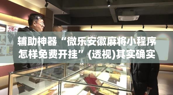 辅助神器“微乐安徽麻将小程序怎样免费开挂”(透视)其实确实有挂