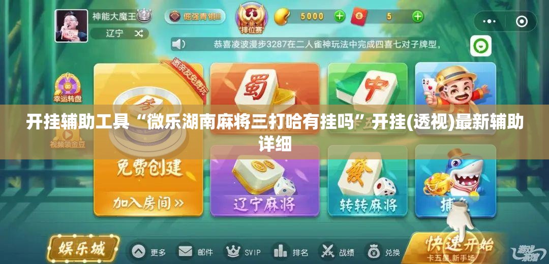 开挂辅助工具“微乐湖南麻将三打哈有挂吗”开挂(透视)最新辅助详细