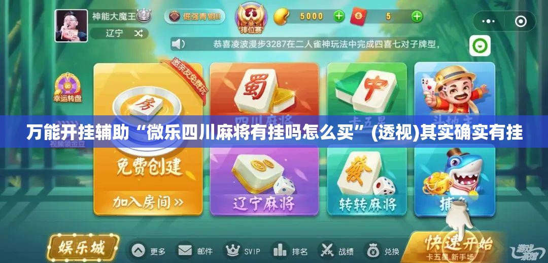 万能开挂辅助“微乐四川麻将有挂吗怎么买”(透视)其实确实有挂