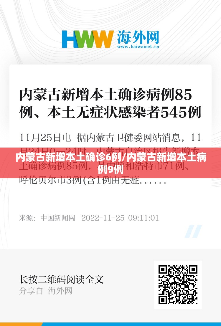 内蒙古新增本土确诊6例/内蒙古新增本土病例9例 内蒙古新增本土确诊6例/内蒙古新增本土病例9例