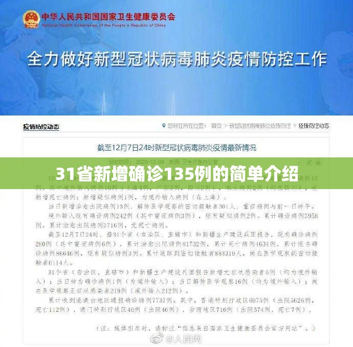 31省新增确诊135例的简单介绍