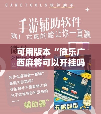 可用版本“微乐广西麻将可以开挂吗”科技辅助神器手机版