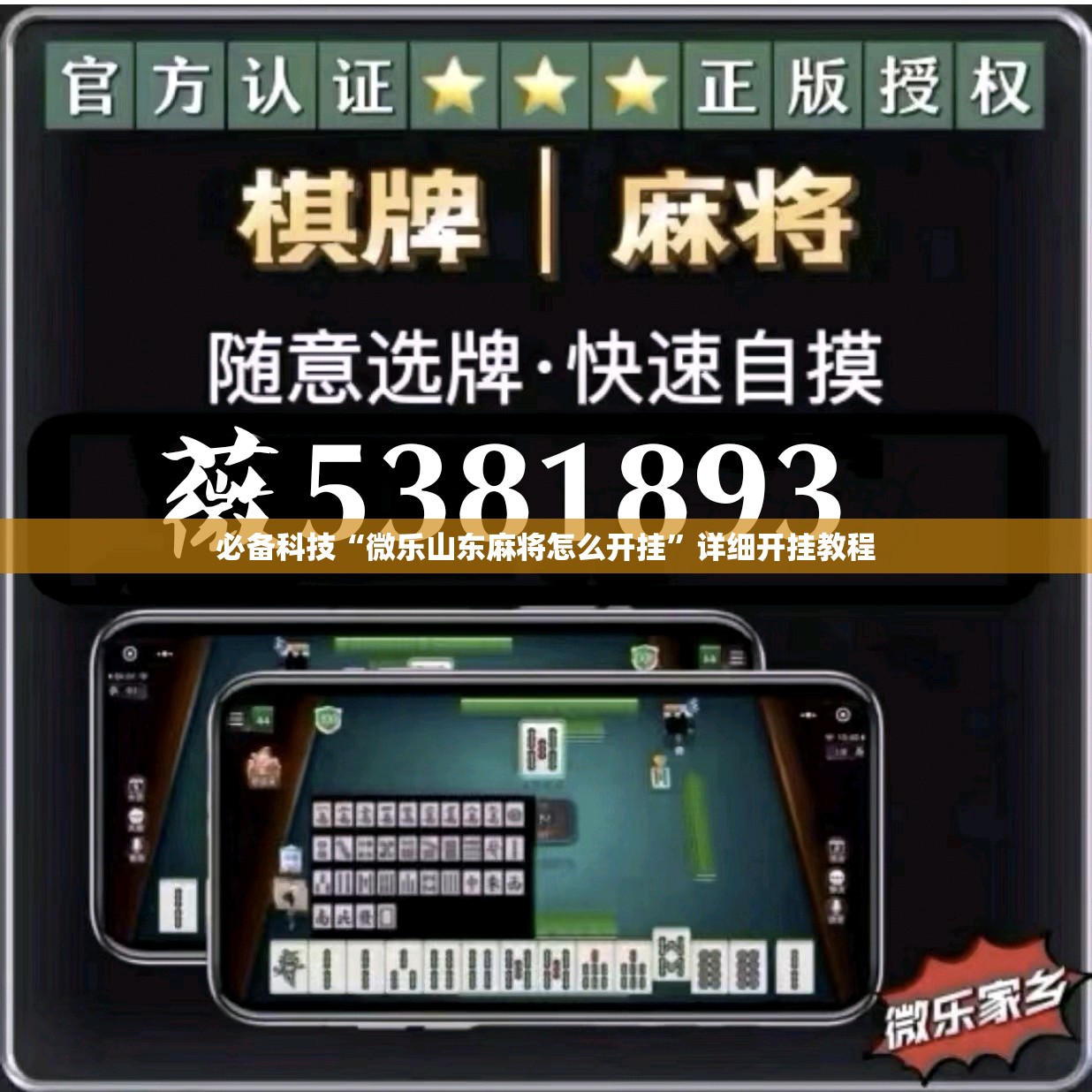 必备科技“微乐山东麻将怎么开挂”详细开挂教程