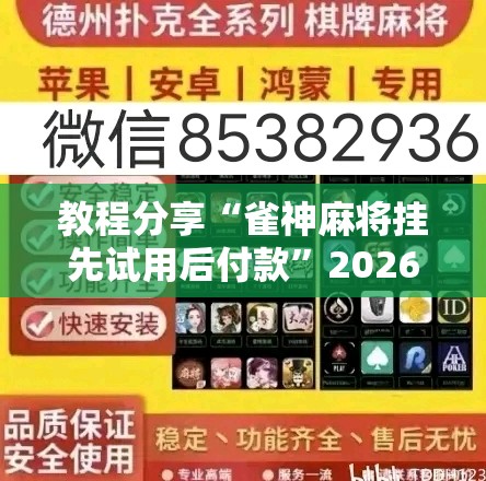 教程分享“雀神麻将挂先试用后付款”2026开挂教程步骤