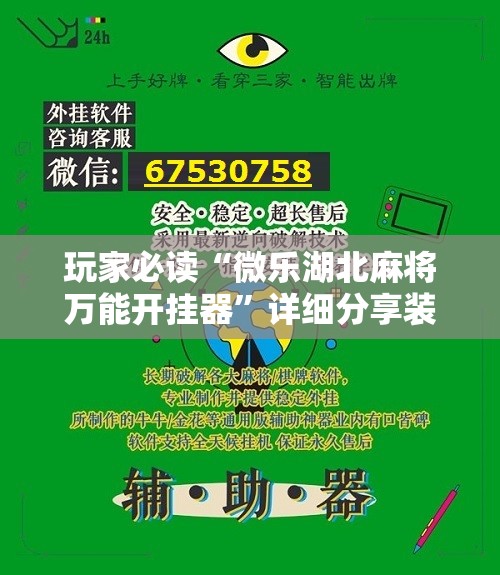 玩家必读“微乐湖北麻将万能开挂器”详细分享装挂步骤