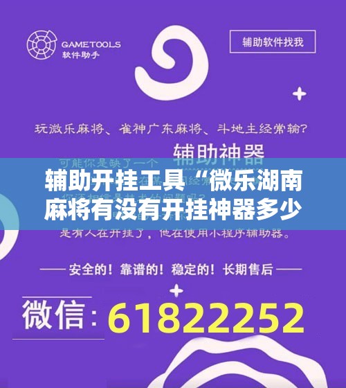 辅助开挂工具“微乐湖南麻将有没有开挂神器多少钱”科技辅助神器手机版