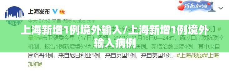 上海新增1例境外输入/上海新增1例境外输入病例