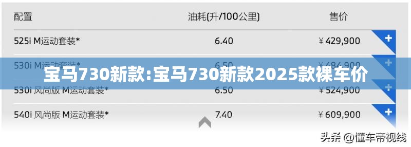 宝马730新款:宝马730新款2025款裸车价 宝马730新款:宝马730新款2025款裸车价