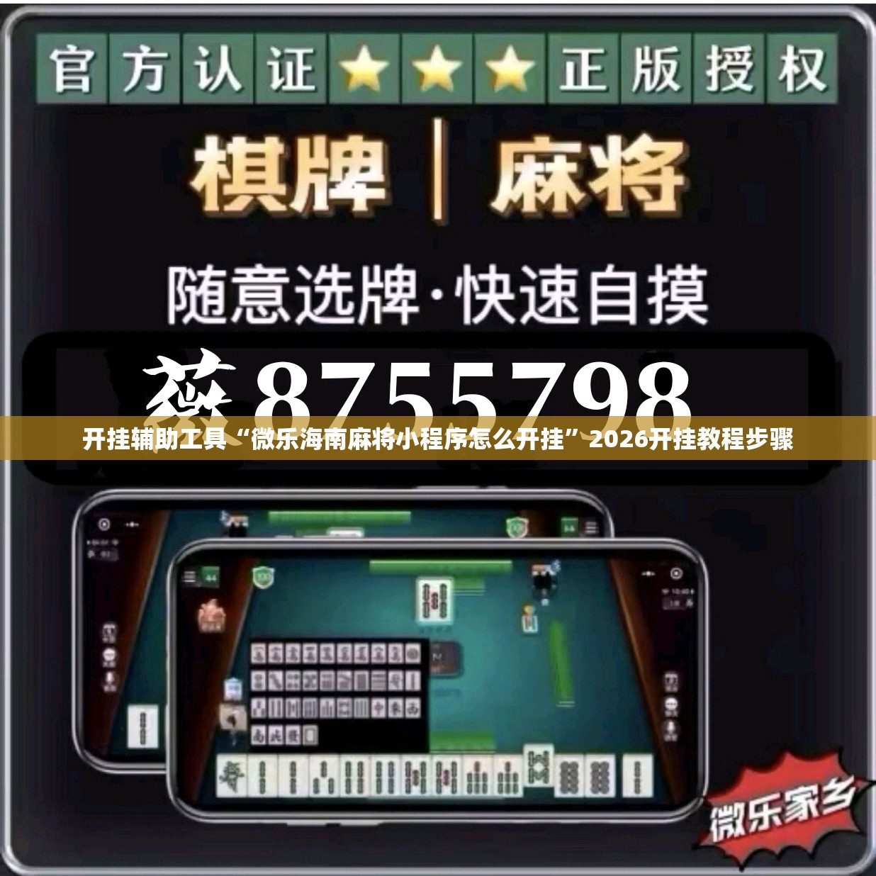 开挂辅助工具“微乐海南麻将小程序怎么开挂”2026开挂教程步骤