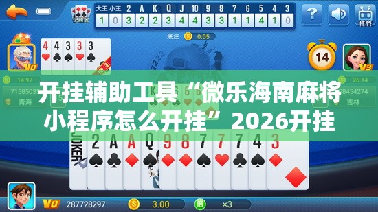 开挂辅助工具“微乐海南麻将小程序怎么开挂”2026开挂教程步骤