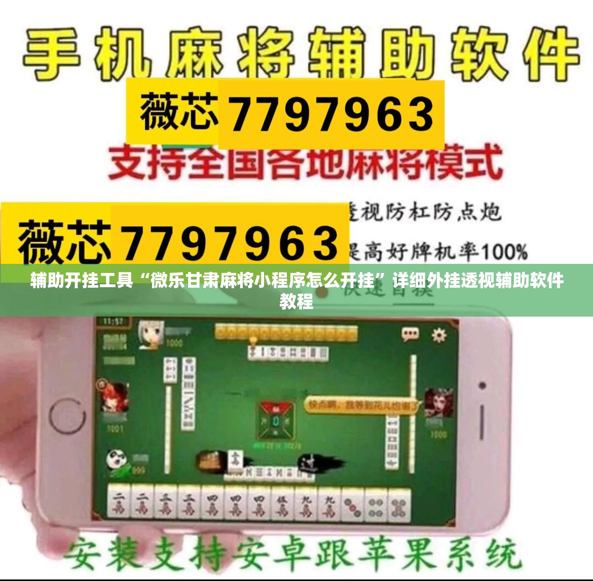 辅助开挂工具“微乐甘肃麻将小程序怎么开挂”详细外挂透视辅助软件教程
