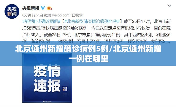 北京通州新增确诊病例5例/北京通州新增一例在哪里