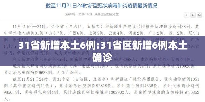 31省新增本土6例:31省区新增6例本土确诊