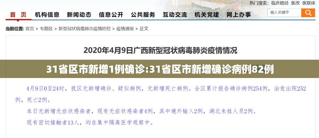 31省区市新增1例确诊:31省区市新增确诊病例82例