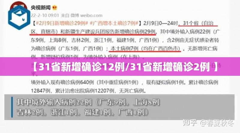 【31省新增确诊12例/31省新增确诊2例 】