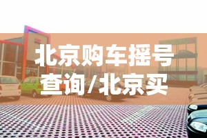 北京购车摇号查询/北京买车摇号申请结果查询