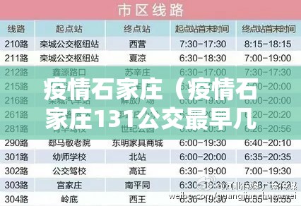 疫情石家庄（疫情石家庄131公交最早几点）