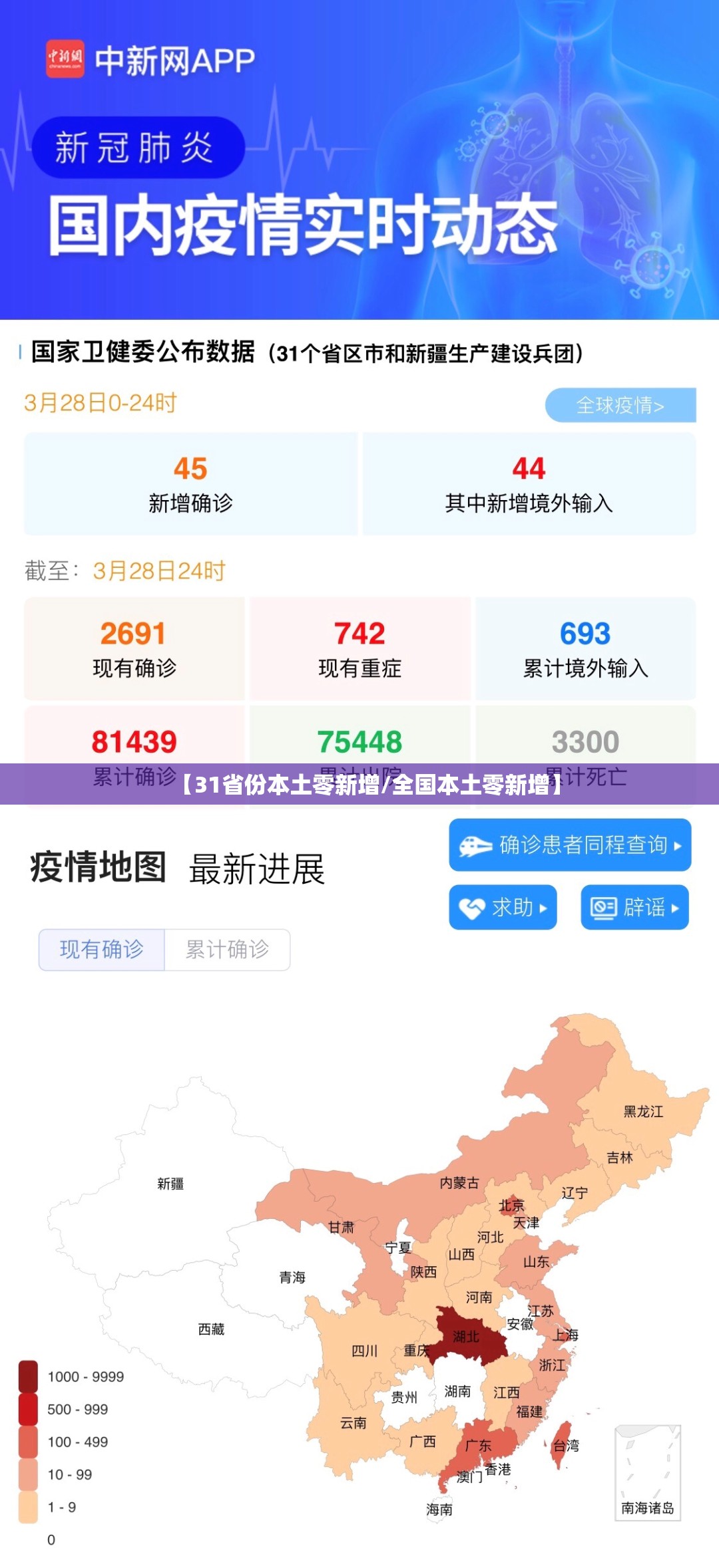 【31省份本土零新增/全国本土零新增】