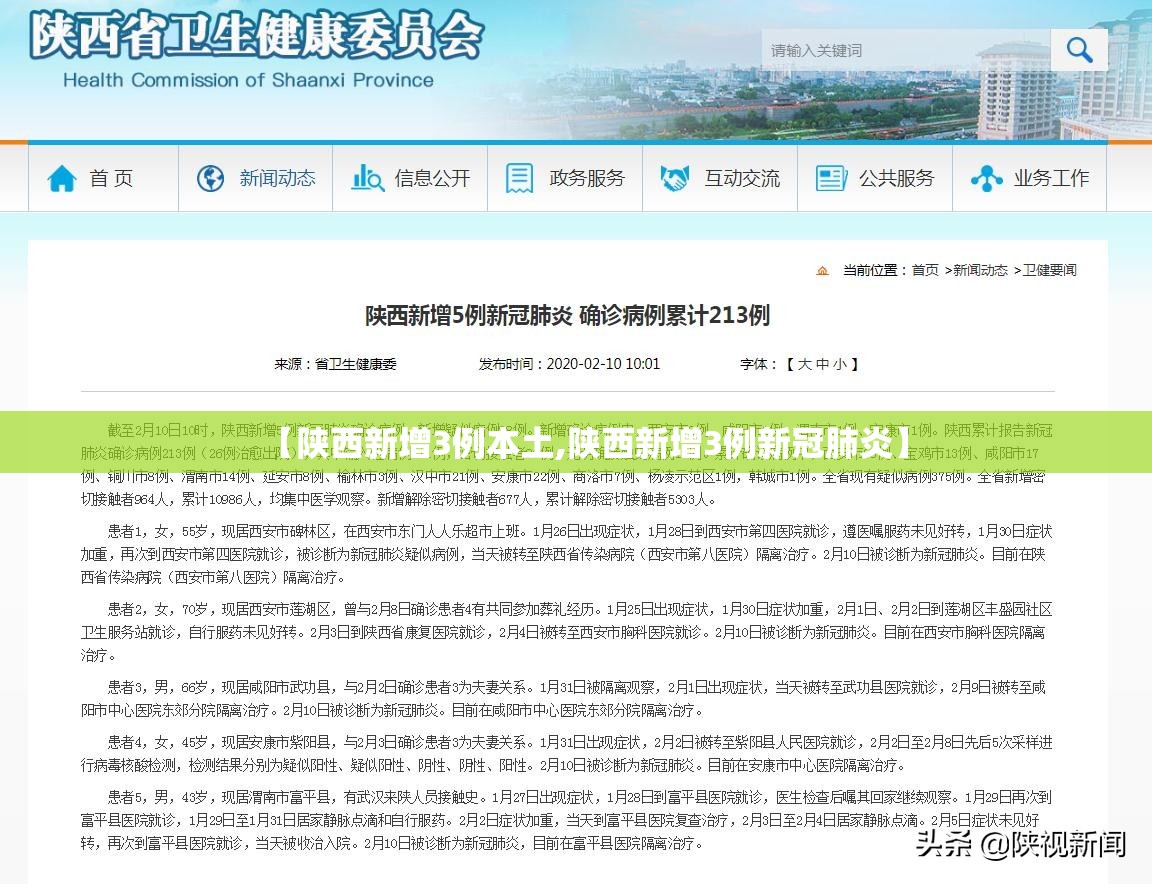 【陕西新增3例本土,陕西新增3例新冠肺炎】