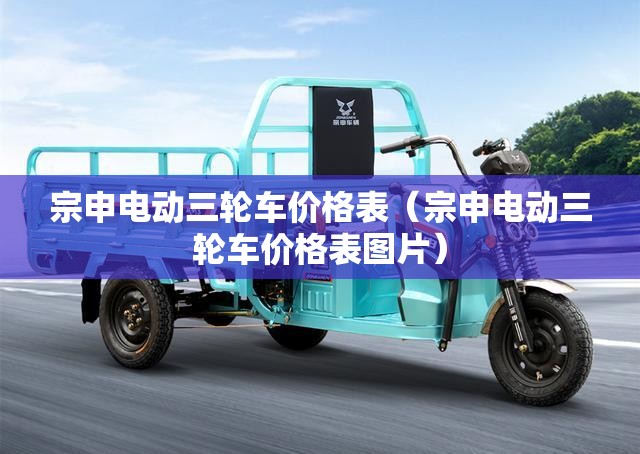 宗申电动三轮车价格表（宗申电动三轮车价格表图片）