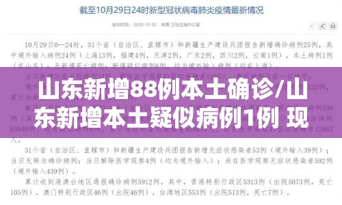 山东新增88例本土确诊/山东新增本土疑似病例1例 现有确诊25例