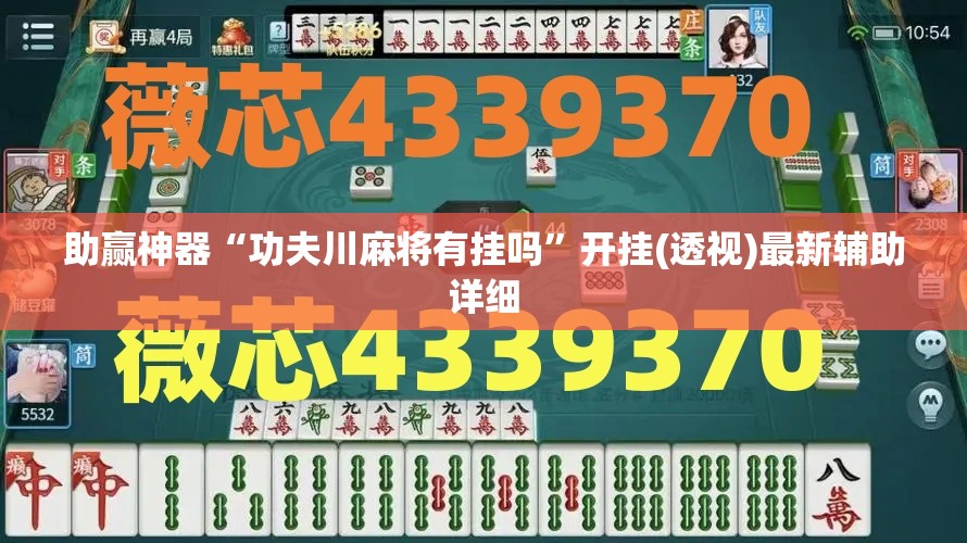 助赢神器“功夫川麻将有挂吗”开挂(透视)最新辅助详细