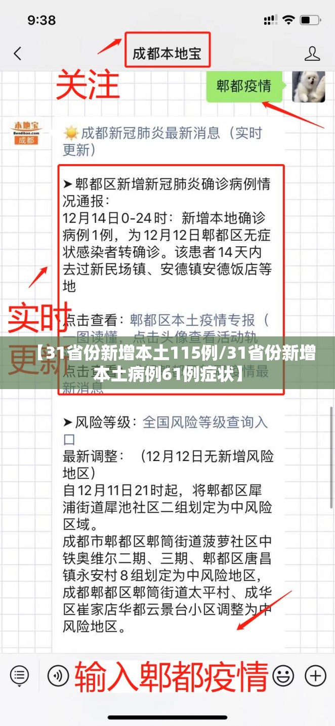 【31省份新增本土115例/31省份新增本土病例61例症状】