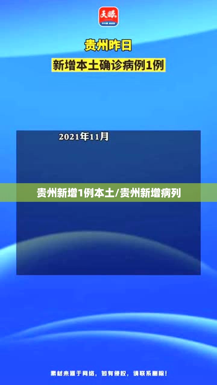 贵州新增1例本土/贵州新增病列 贵州新增1例本土/贵州新增病列