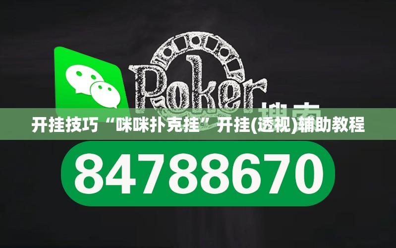 开挂技巧“咪咪扑克挂”开挂(透视)辅助教程
