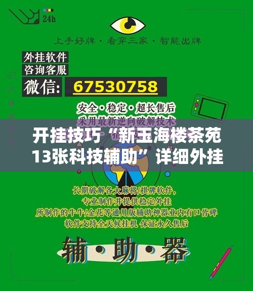 开挂技巧“新玉海楼茶苑13张科技辅助”详细外挂透视辅助软件教程
