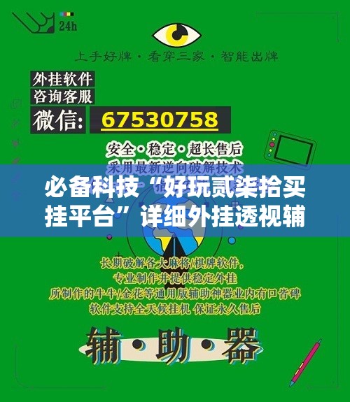 必备科技“好玩贰柒拾买挂平台”详细外挂透视辅助软件教程