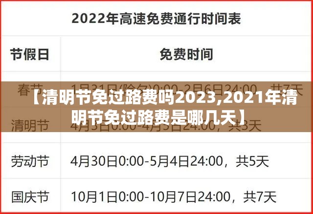 【清明节免过路费吗2023,2021年清明节免过路费是哪几天】 【清明节免过路费吗2023,2021年清明节免过路费是哪几天】