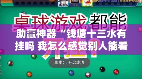 助赢神器“钱塘十三水有挂吗 我怎么感觉别人能看到我的牌	”其实确实有挂
