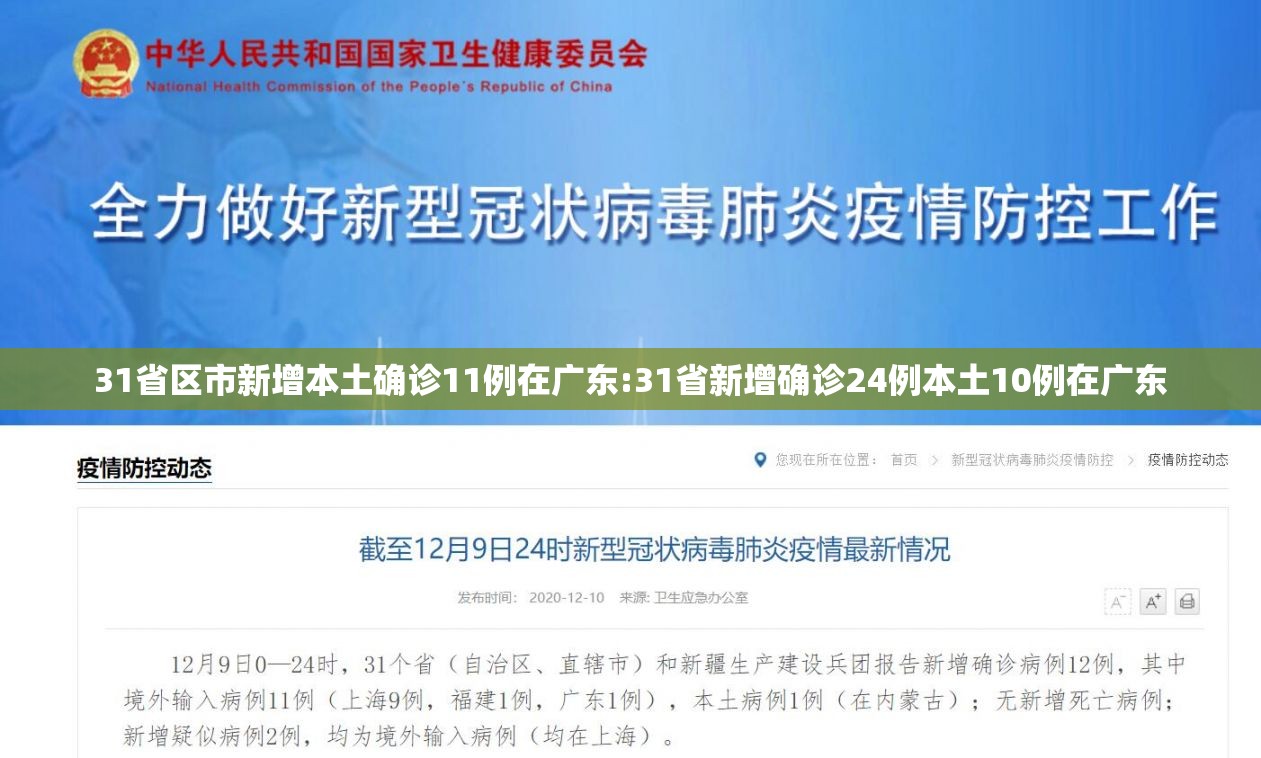 31省区市新增本土确诊11例在广东:31省新增确诊24例本土10例在广东