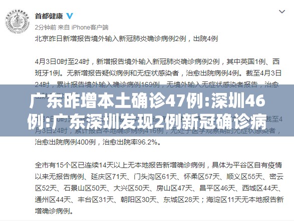广东昨增本土确诊47例:深圳46例:广东深圳发现2例新冠确诊病例