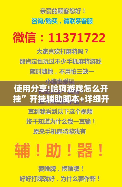 使用分享!哈狗游戏怎么开挂”开挂辅助脚本+详细开挂安装教程
