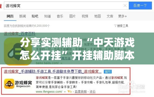 分享实测辅助“中天游戏怎么开挂”开挂辅助脚本+详细开挂安装教程