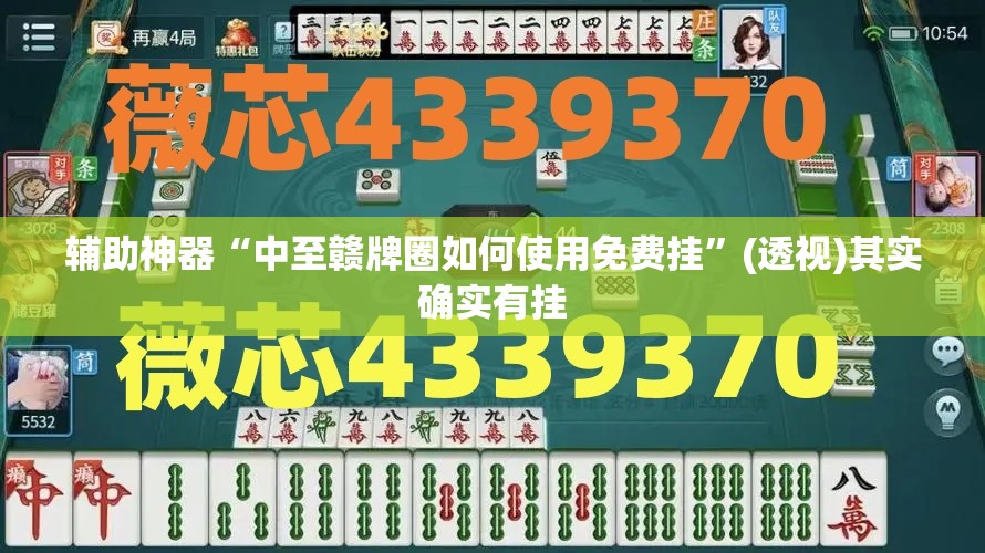 辅助神器“中至赣牌圈如何使用免费挂	”(透视)其实确实有挂